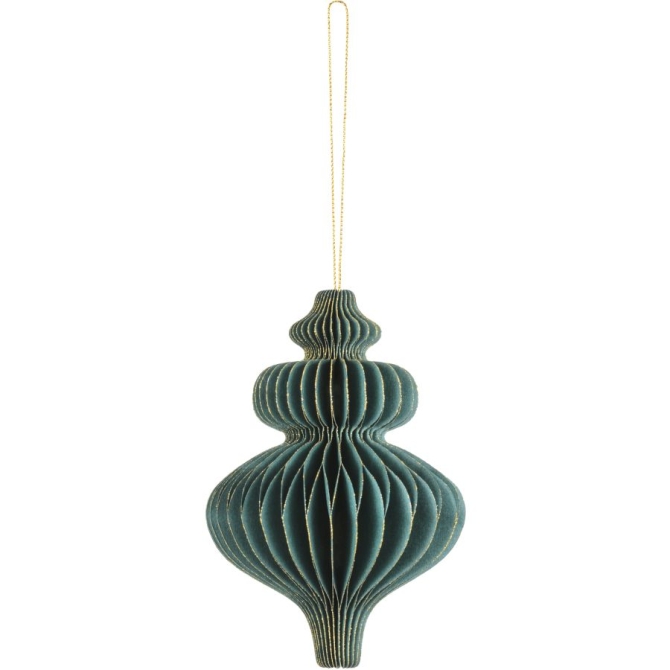 Favo Stalattite da Appendere Bottiglia Verde / Oro - 15 cm 