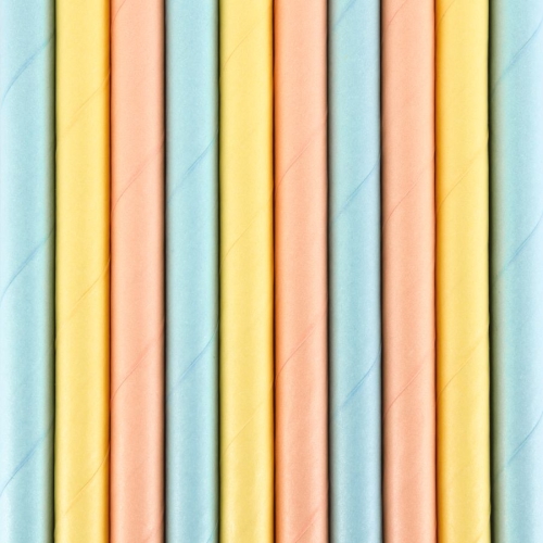 10 cannucce in colori pastello 