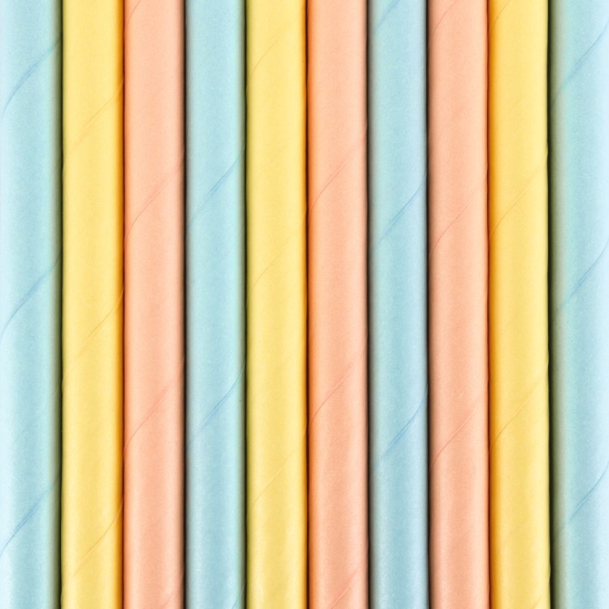 10 cannucce in colori pastello 
