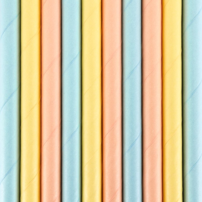 10 cannucce in colori pastello 