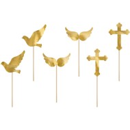 6 Cupcake Toppers - Prima Comunione