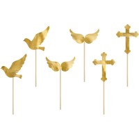 6 Cupcake Toppers - Prima Comunione