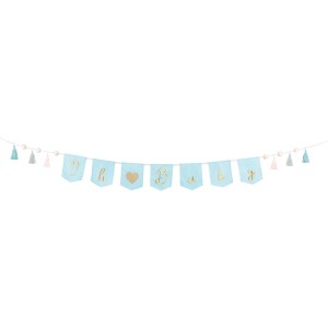 Ghirlanda Oh Baby con nappe blu - 2,6 m