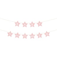 Ghirlanda rosa per baby shower - 2,90m