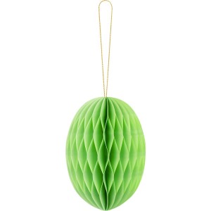 1 Decorazione Uovo a nido d'ape 12 cm - Verde chiaro