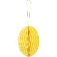 1 Decorazione Uovo nido d'ape 12 cm - Giallo