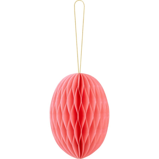 1 Decorazione Uovo di nido d ape 12 cm - Rosa 