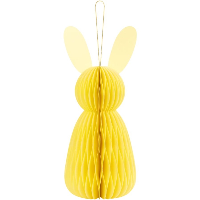 1 Decorazione Nido d api di coniglio 12 cm - Giallo 