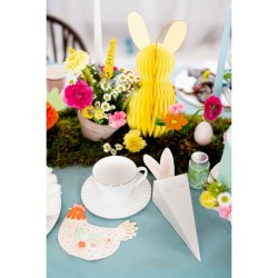 1 Decorazione Nido d api di coniglio 12 cm - Giallo. n°5