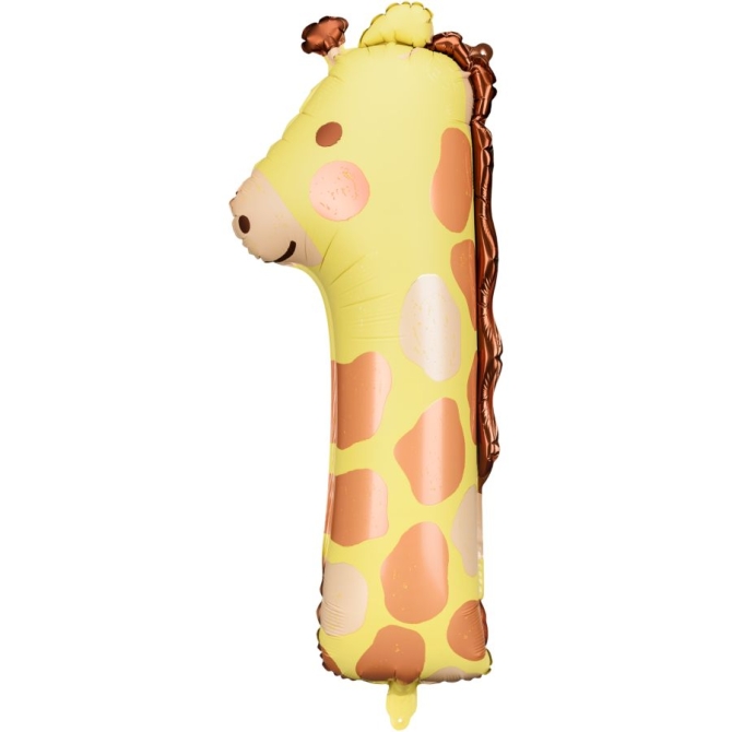 Palloncino in alluminio Animali numero 1 - Giraffa 