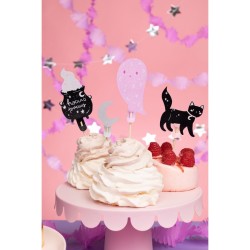 6 Cake Toppers Halloween Kawaii. n2