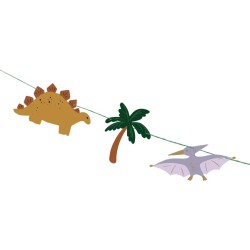 Ghirlanda di buon compleanno Dino Triceratops. n°1