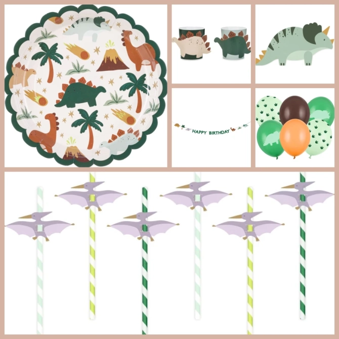 Grande scatola per feste Dino Triceratops 