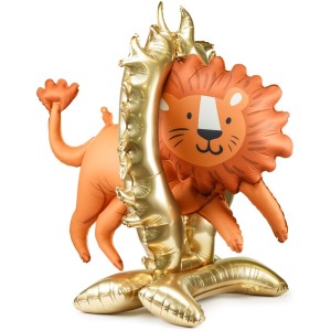 Palloncino gigante a forma di leone da circo - 97 cm