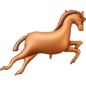 Palloncino gigante in foil a forma di cavallo e equitazione - 125 cm