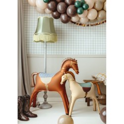 Palloncino gigante in foil a forma di cavallo e equitazione - Cavallo marrone - 112 cm. n1