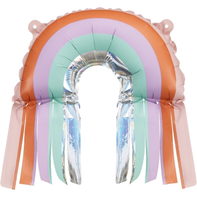 Palloncino in lamina di elio con frange arcobaleno - 33 cm 