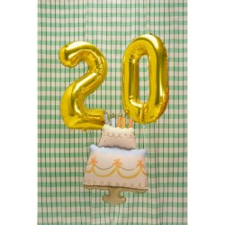 Palloncino gigante a forma di torta di elio in lamina - 75 cm. n1