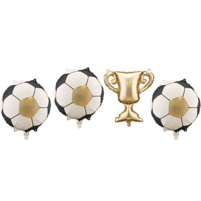 4 ghirlande di palloncini in foil elio  +  palloni da calcio 