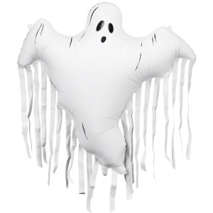 Palloncino in lamina di elio a forma di fantasma con frange - 93 cm