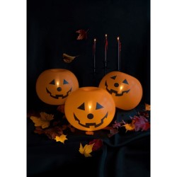 5 palloncini luminosi a forma di zucca - 25 cm. n1