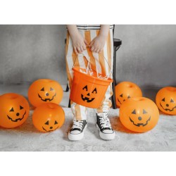 5 palloncini luminosi a forma di zucca - 25 cm. n2