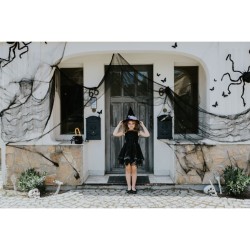 Tessuto decorativo liscio nero - 9, 8 m. n2