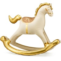 Palloncino in foil a forma di cavallo a dondolo gigante - 118 cm