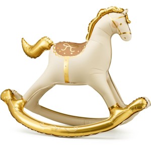 Palloncino in foil a forma di cavallo a dondolo gigante - 118 cm