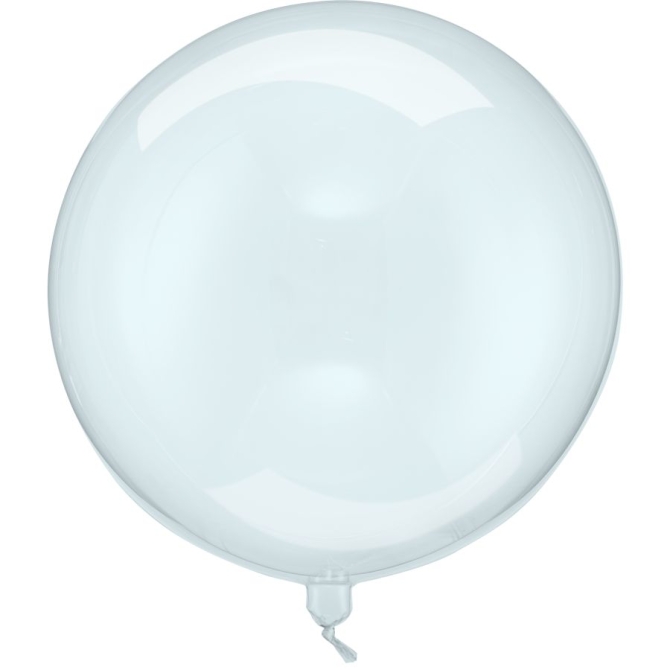 Palloncino in foil di elio - Pallina blu trasparente -  40 cm 