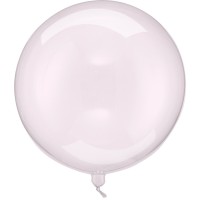 Palloncino in foil di elio - Pallina rosa trasparente -  40 cm