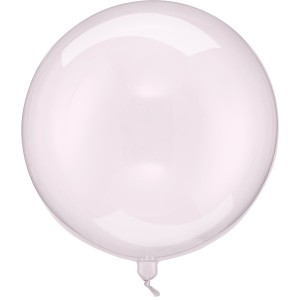 Palloncino in foil di elio - Pallina rosa trasparente -  40 cm