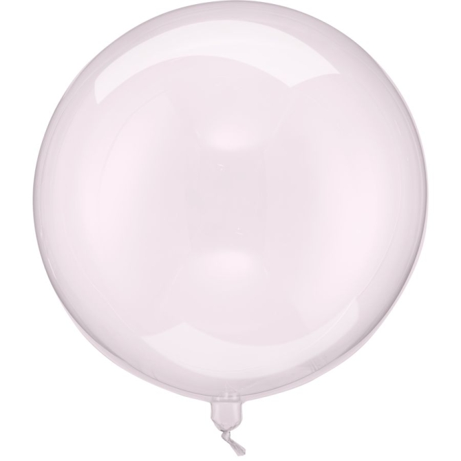 Palloncino in foil di elio - Pallina rosa trasparente -  40 cm 