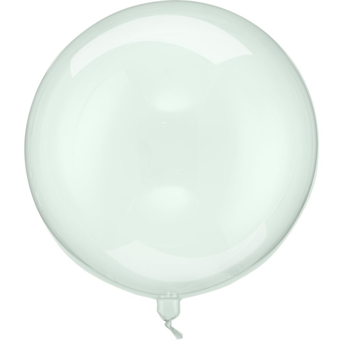 Palloncino in foil di elio - Pallina verde trasparente -  40 cm 