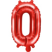 Palloncino in lamina di elio - Lettera O rossa - 35 cm