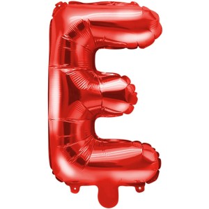 Palloncino in lamina di elio - Lettera E rossa - 35 cm