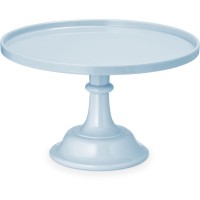Alzata per torta in acrilico - Blu pastello -  24 cm