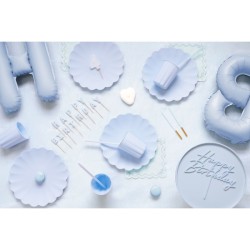 Alzata per torta in acrilico - Blu pastello -  24 cm. n1