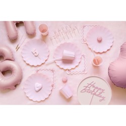 Alzata per torta in acrilico - Rosa chiaro - Ø 24 cm. n°1