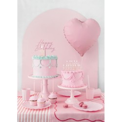 Alzata per torta in acrilico - Rosa chiaro - Ø 24 cm. n°3