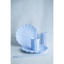 12 cannucce di plastica - Azzurro - 23 cm. n°1