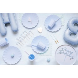 12 cannucce di plastica - Azzurro - 23 cm. n°2