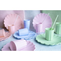 12 cannucce di plastica - Azzurro - 23 cm. n°3