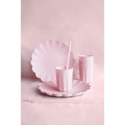 12 cannucce di plastica - Rosa - 23 cm. n°1