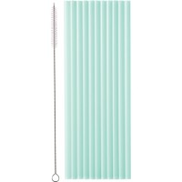 12 cannucce di plastica - Verde - 23 cm