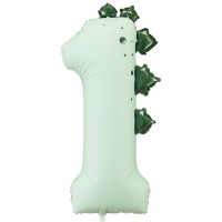 Palloncino gigante in foil Dinosauro numero 1 - 92 cm