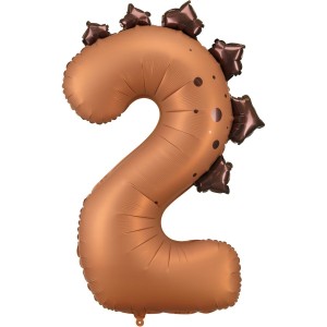 Palloncino gigante in foil Dinosauro Numero 2 - 92 cm
