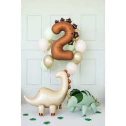 Palloncino gigante in foil Dinosauro Numero 2 - 92 cm. n°1