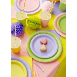 6 Piatti Verde Pastello �23 cm - Cartone. n�5