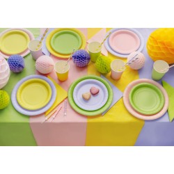 6 Piatti Rosa Pastello �23 cm - Cartone. n�6